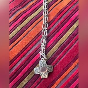 Silpada Intricate Silver Cross Pendant